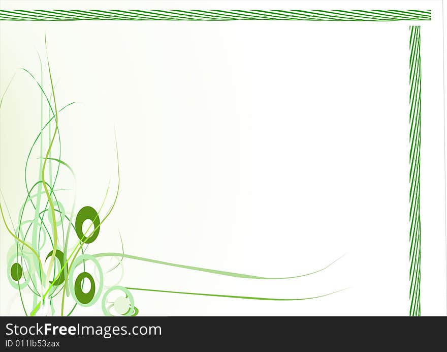 Floral design illustration on white background