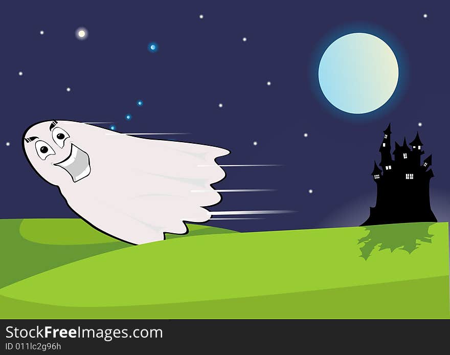 Scary halloween background vector illustration