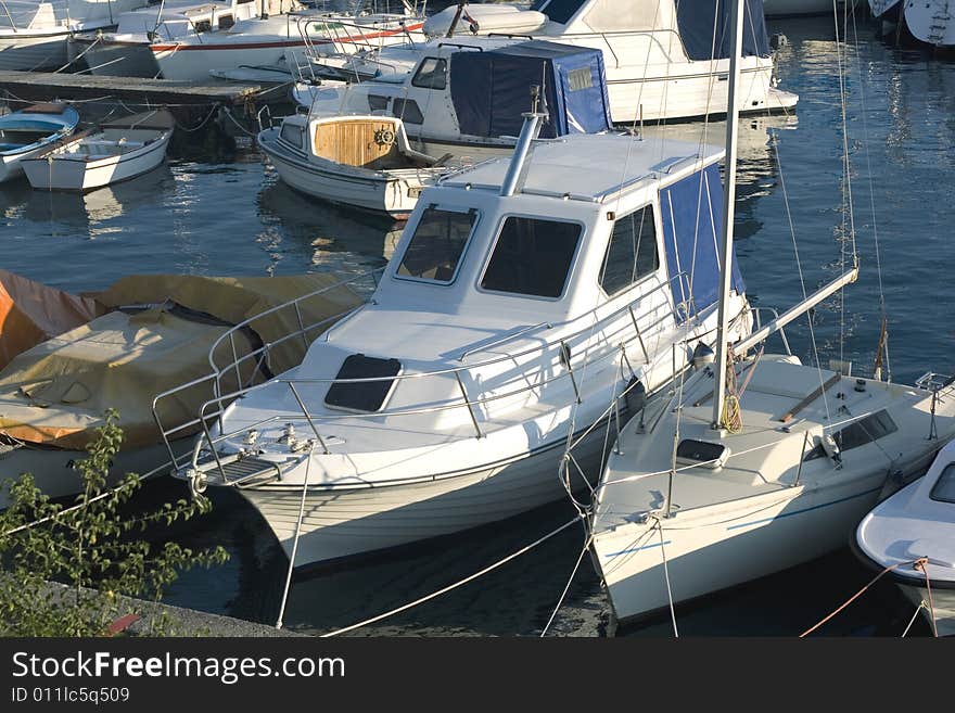 Boats in the fishing port