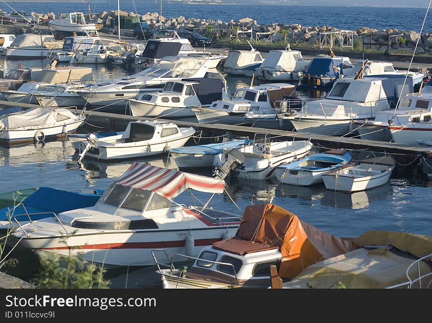 Boats in the fishing port