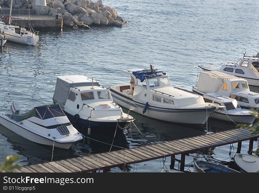 Boats in the fishing port