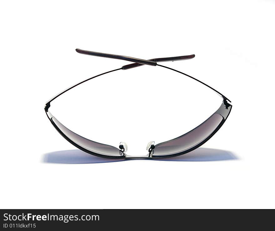 Black sunglasses isolated on a white background