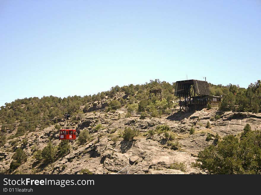 Ropeway gondola, Royal Gorge park, Colorado, USA. Ropeway gondola, Royal Gorge park, Colorado, USA