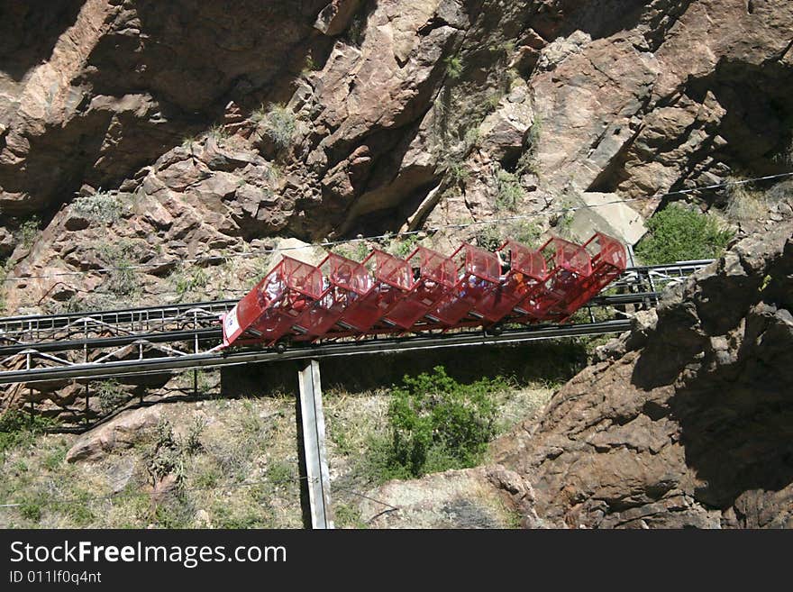 Ropeway gondola, Royal Gorge park, Colorado, USA. Ropeway gondola, Royal Gorge park, Colorado, USA