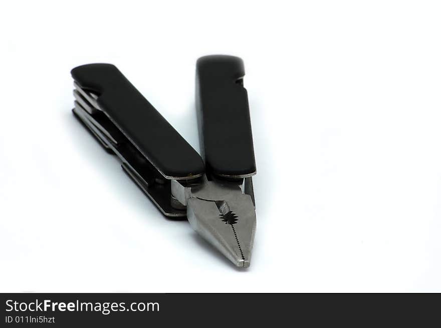 Pair of pliers isolated on the white background