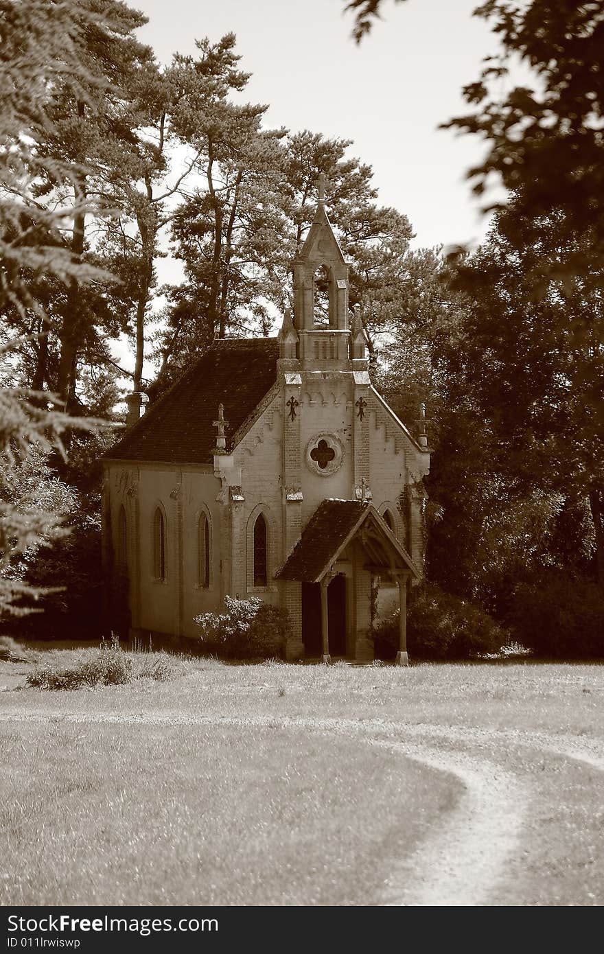 Little church in Normandy, France