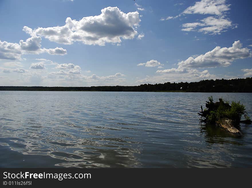 Clouds above the lake