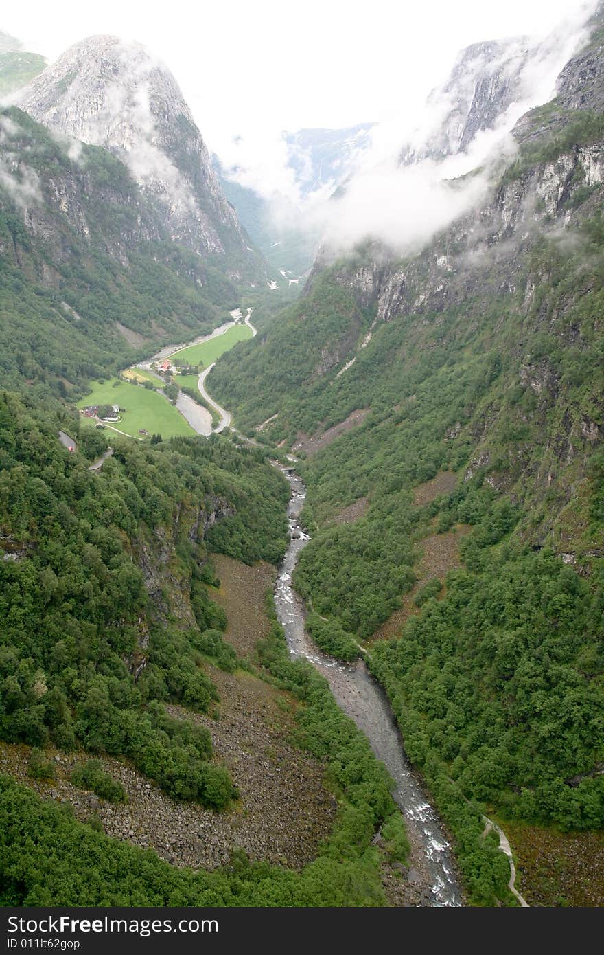 Nærøydalen, view from Staleheim Hotel, Norway