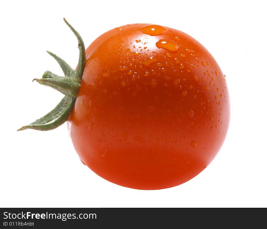 Red tomato on white background. Red tomato on white background