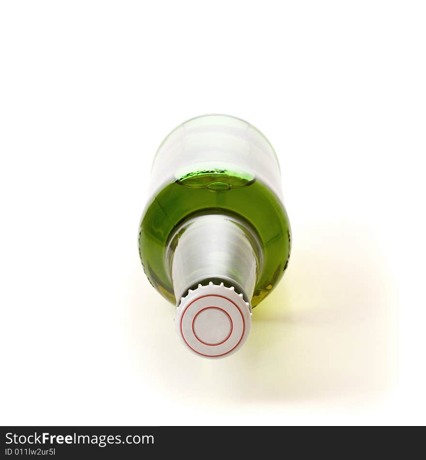 Beer bottle isolated on a white background