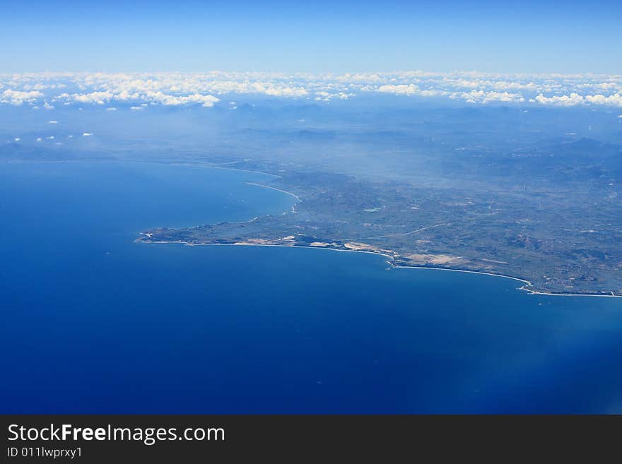 Clouds Over Sea And Coast