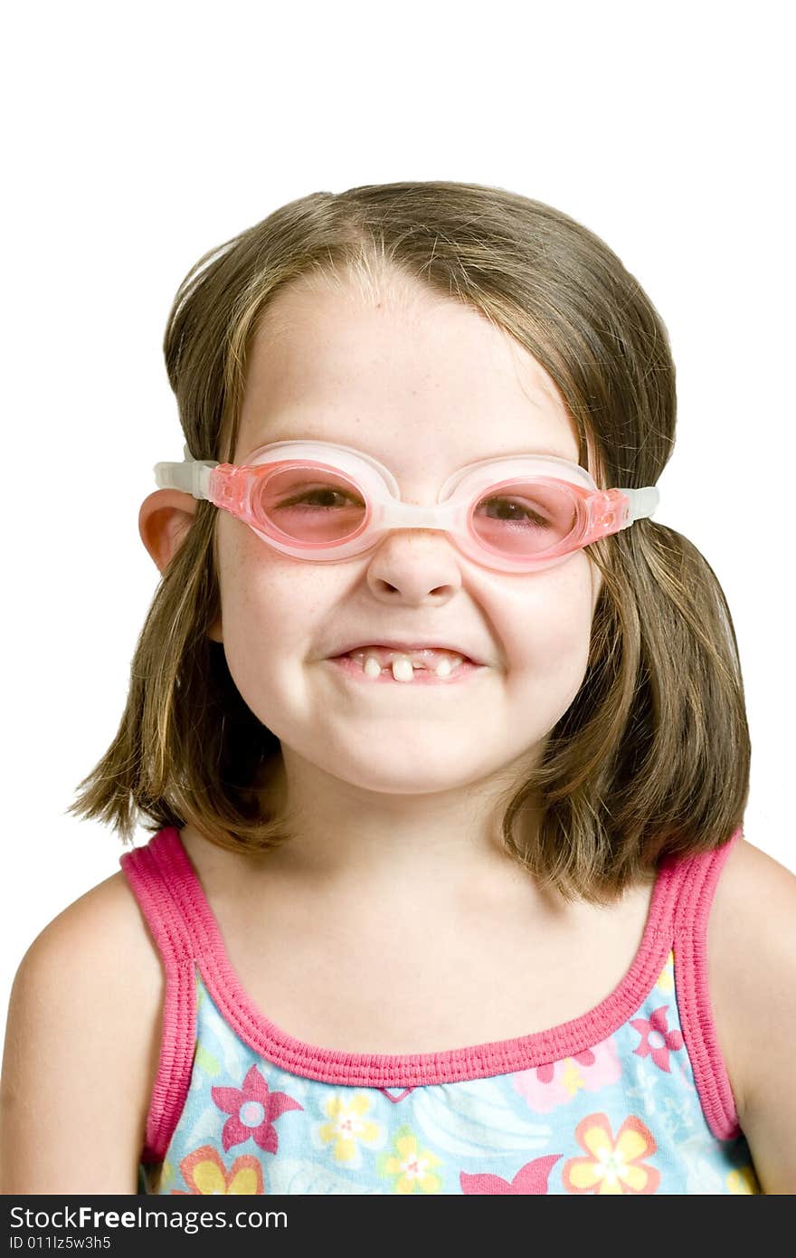 Little girl with goggles