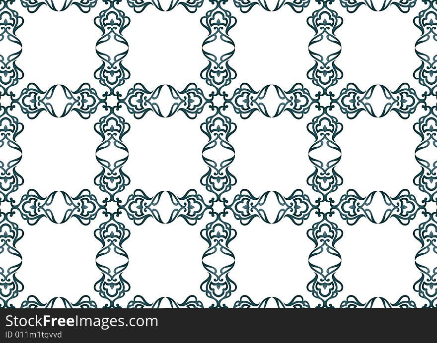 Ottoman style wallpaper pattern and shape