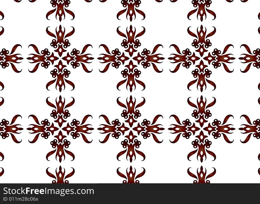 Ottoman style wallpaper pattern and shape