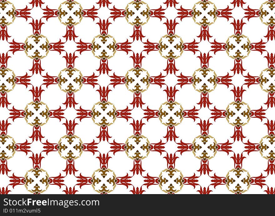 Ottoman style wallpaper pattern and shape