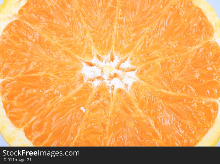 Fresh Orange slice close up