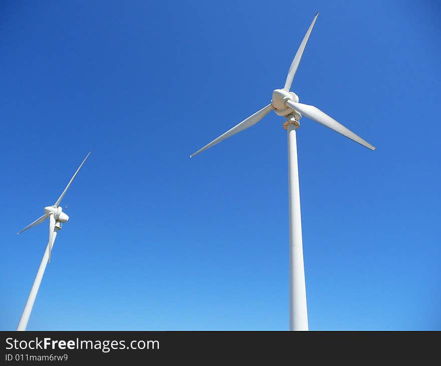 Wind turbines in the sky