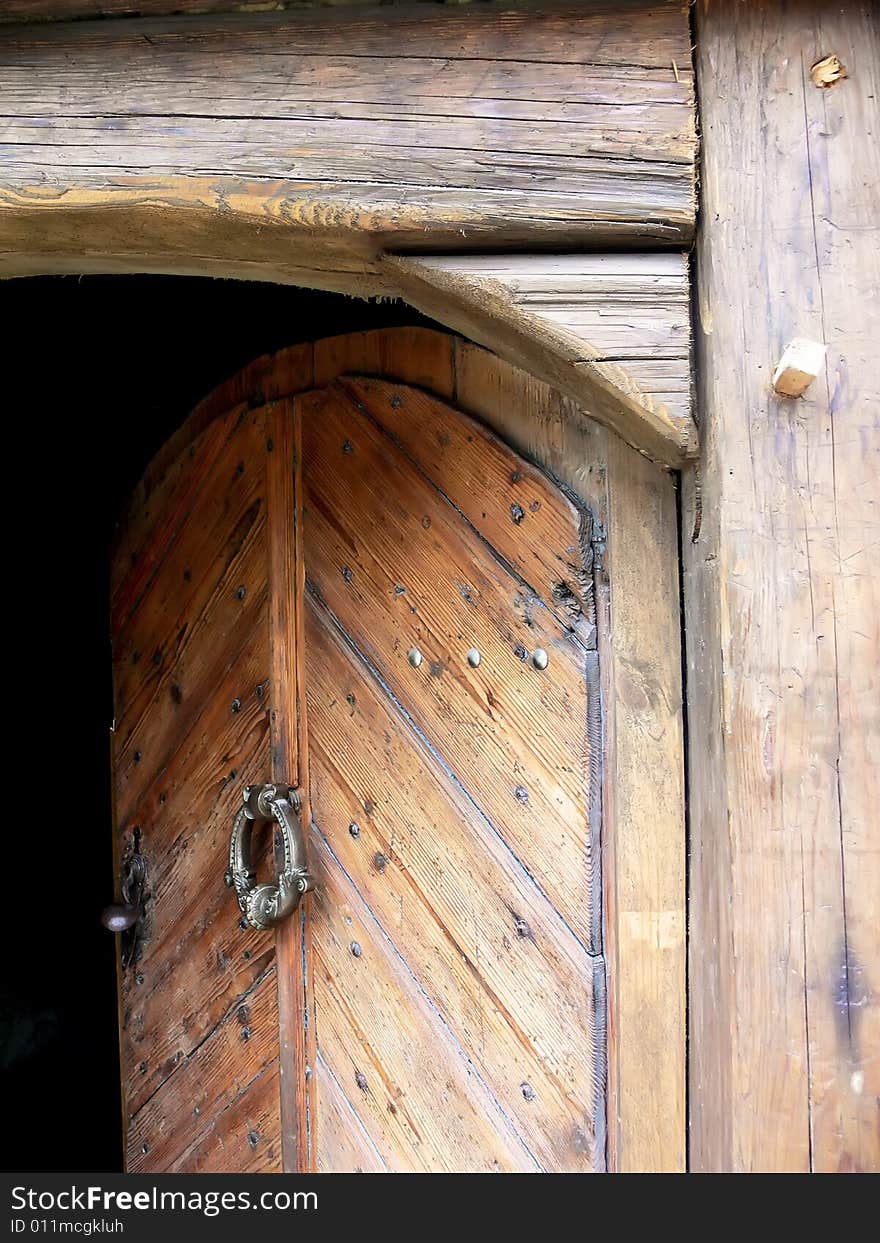 Old wooden door