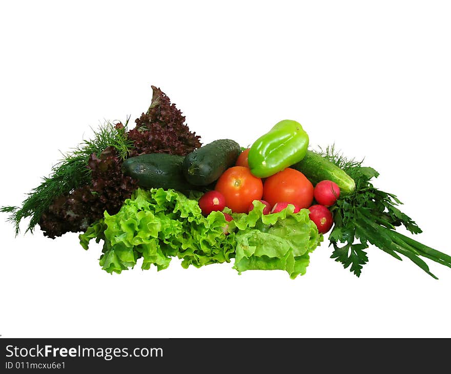 Vegetables on a white background. Vegetables on a white background