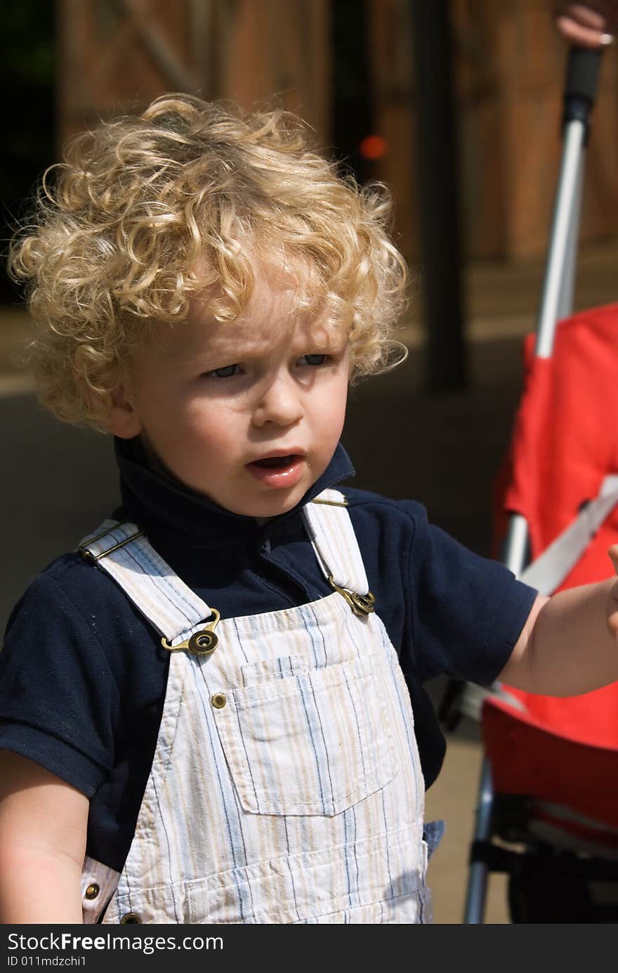 Cute young boy in summer