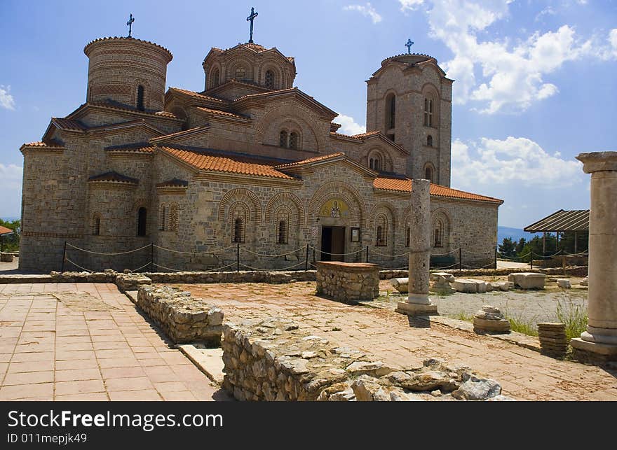 Ohrid. Plaoshnik. St. Panteeleimon church archaeology