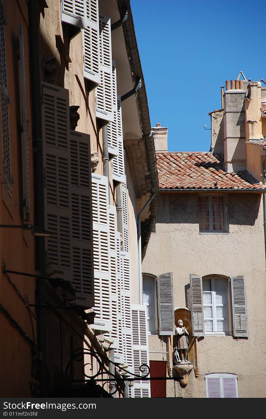 Historical buildings in the city Aix en provence in the south of France. Historical buildings in the city Aix en provence in the south of France