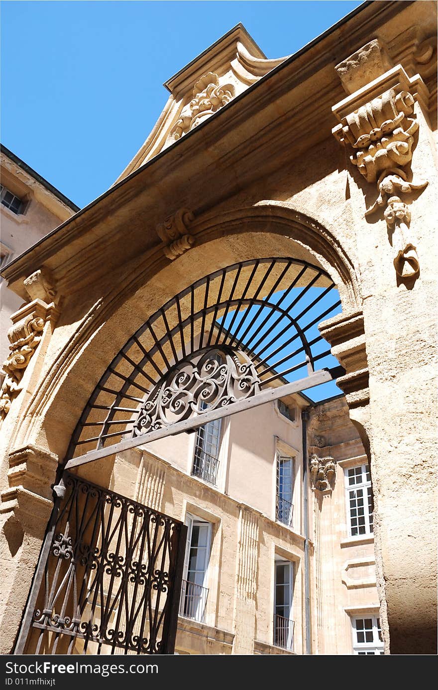 Historical building in the city of Aix en provence in the south of France. Historical building in the city of Aix en provence in the south of France