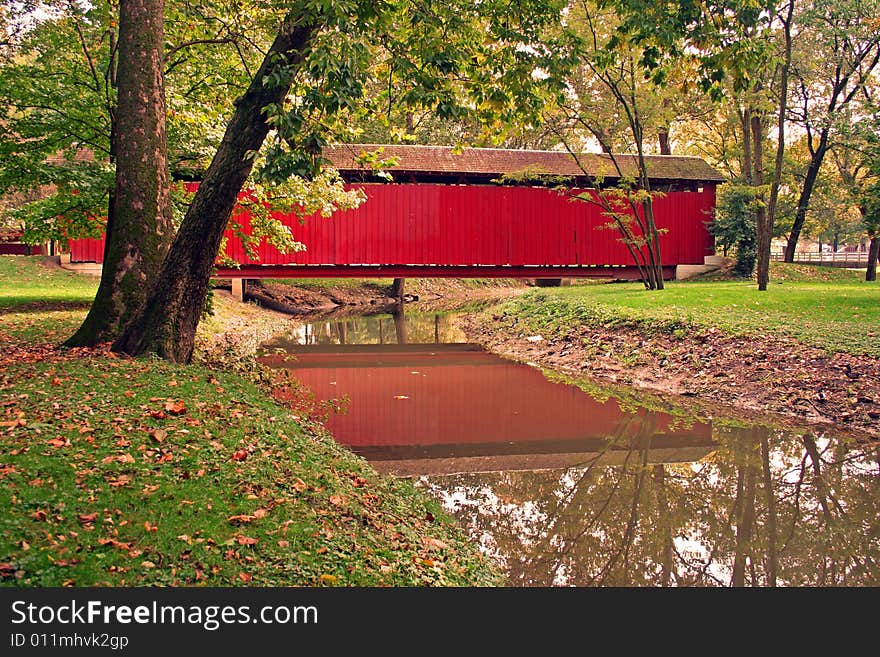 Covered Bridge Early Autumn