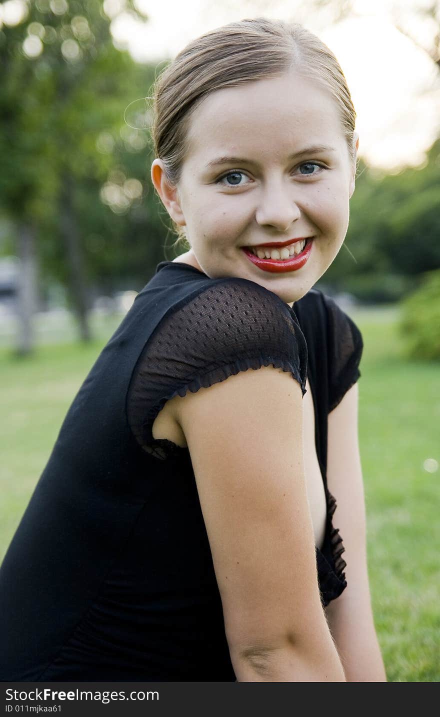 Portrait of beautiful smiling girl