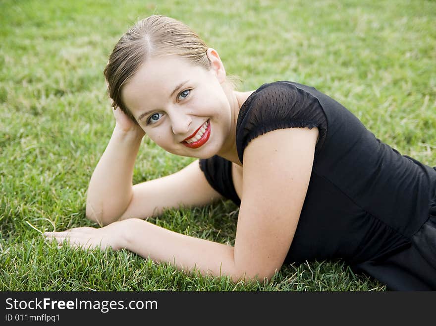 Portrait of laughing young girl