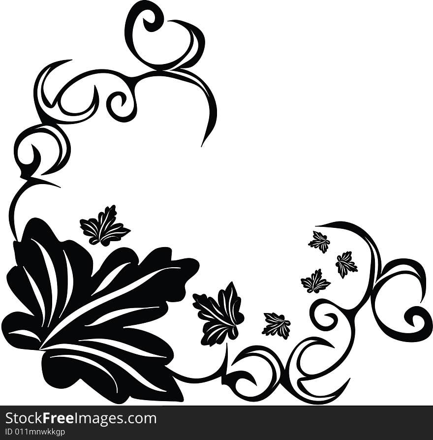 Black and white design ornament