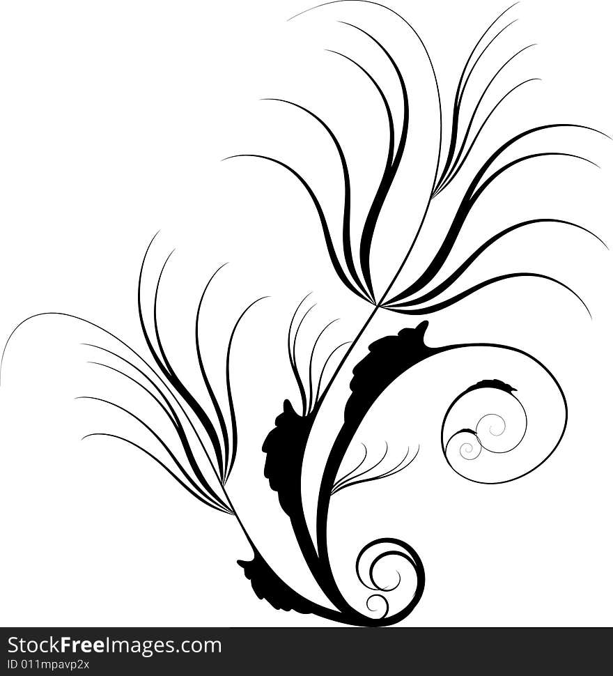 Black and white design ornament