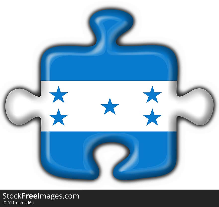 Honduras button flag - 3d made. Honduras button flag - 3d made