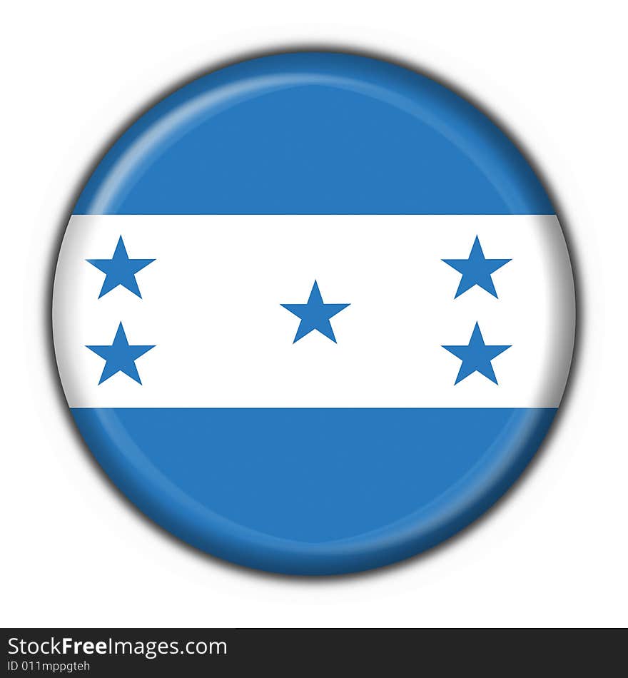 Honduras button flag round shape - 3d made