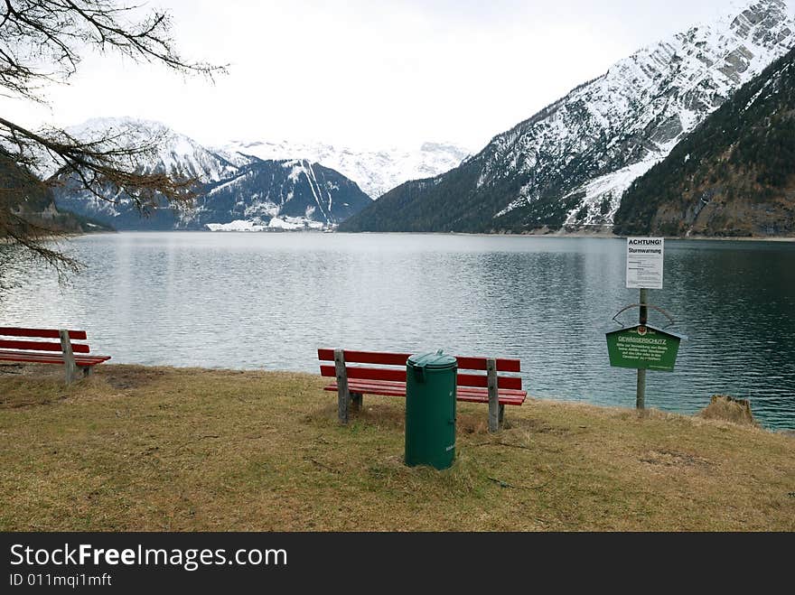 Mountain lake in Alps