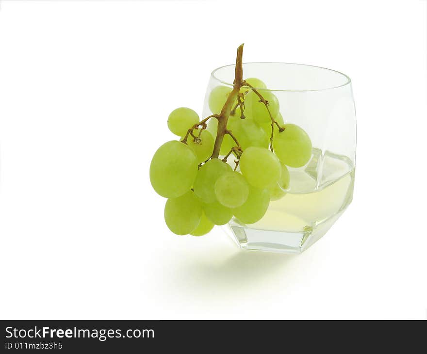 Juicy Cluster Grapes In Grass