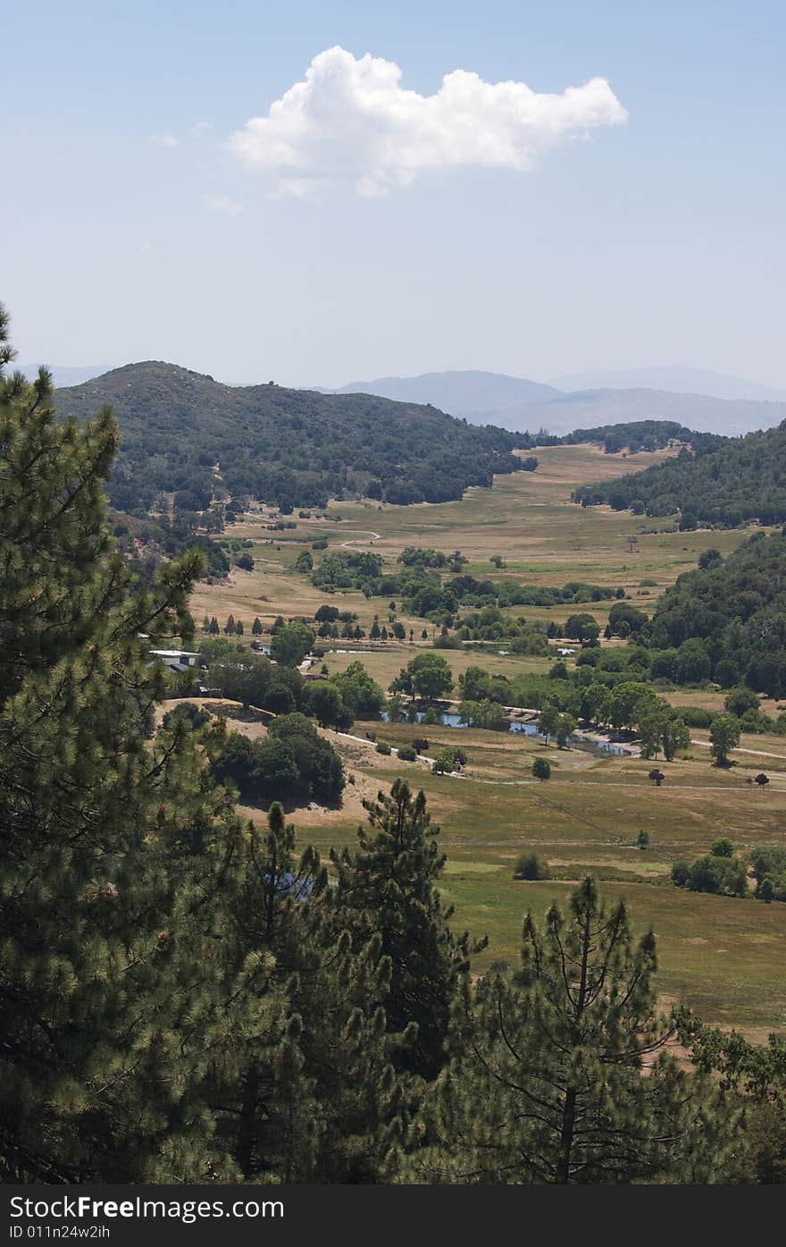 The Valley View in California on a summer day.