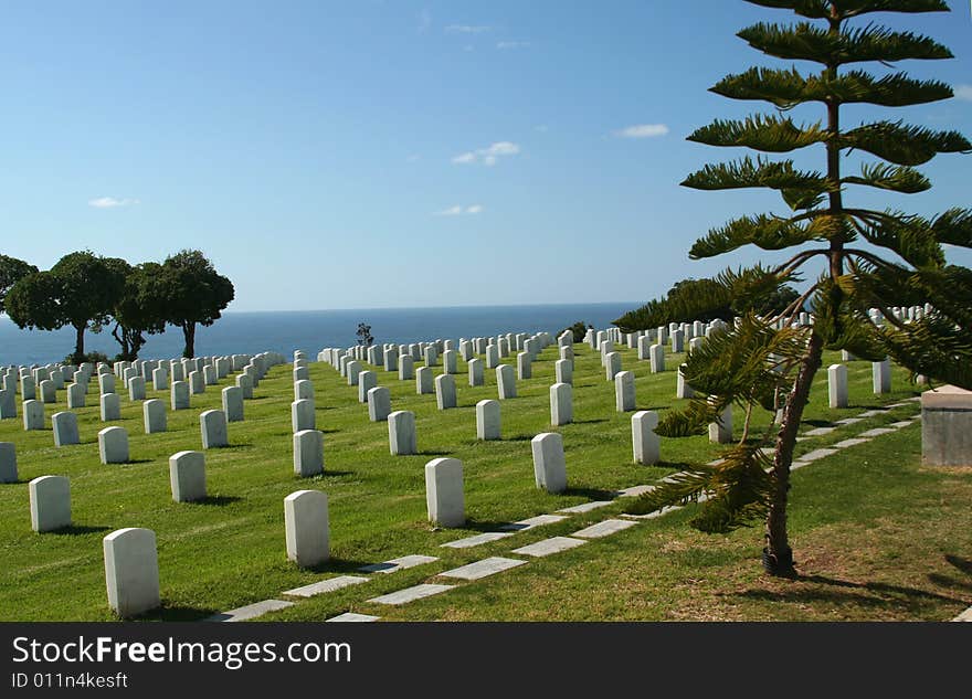 Looking toward the Pacific from Cabrillo National Cemetery. Looking toward the Pacific from Cabrillo National Cemetery