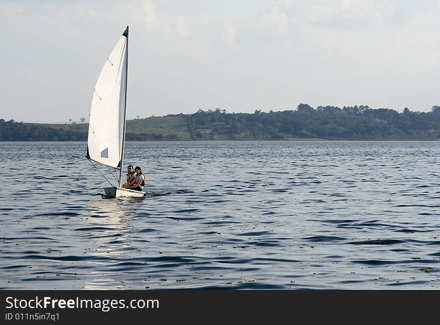 Couple Sailing - Horizontal