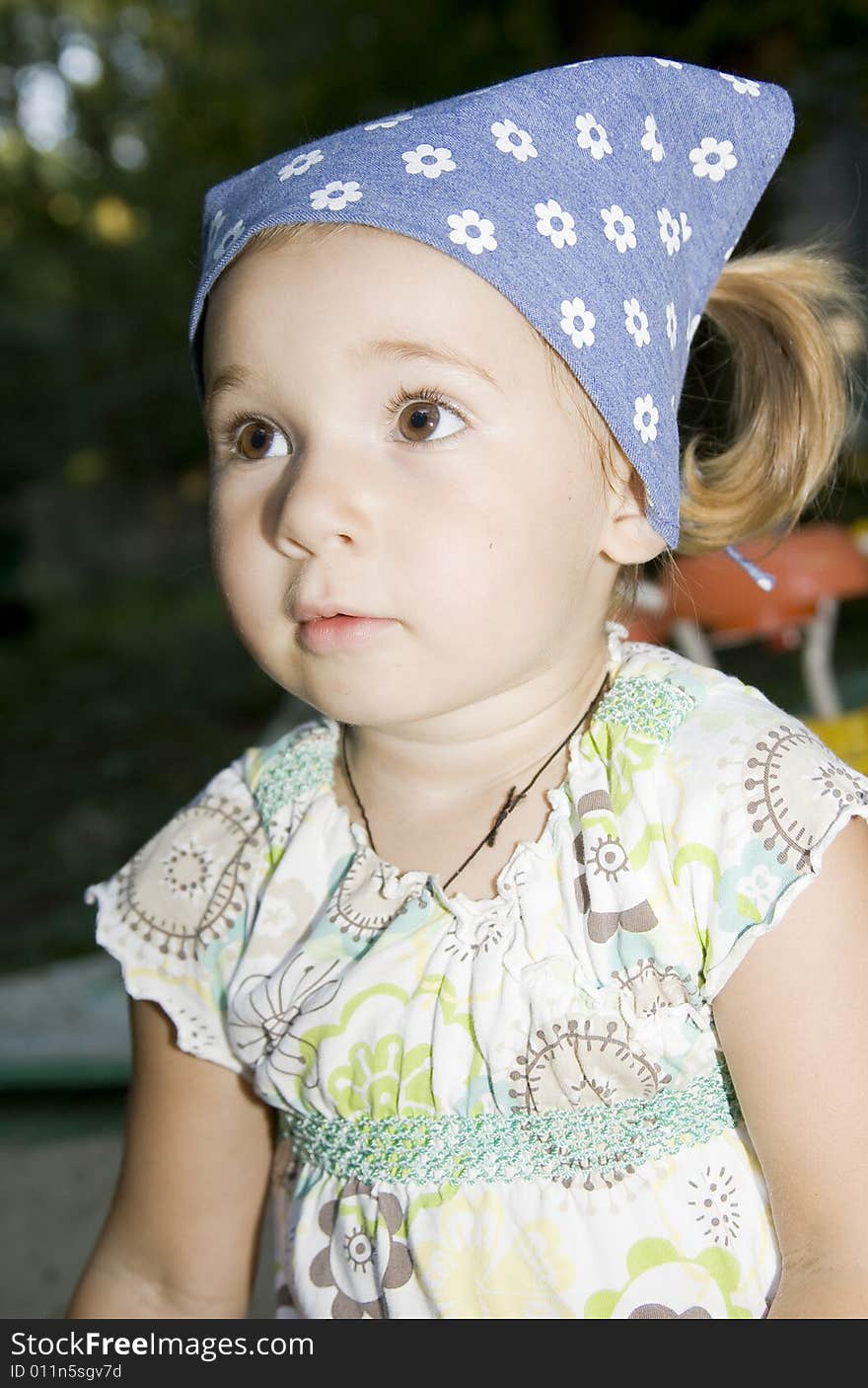 Portrait of little girl outdoor