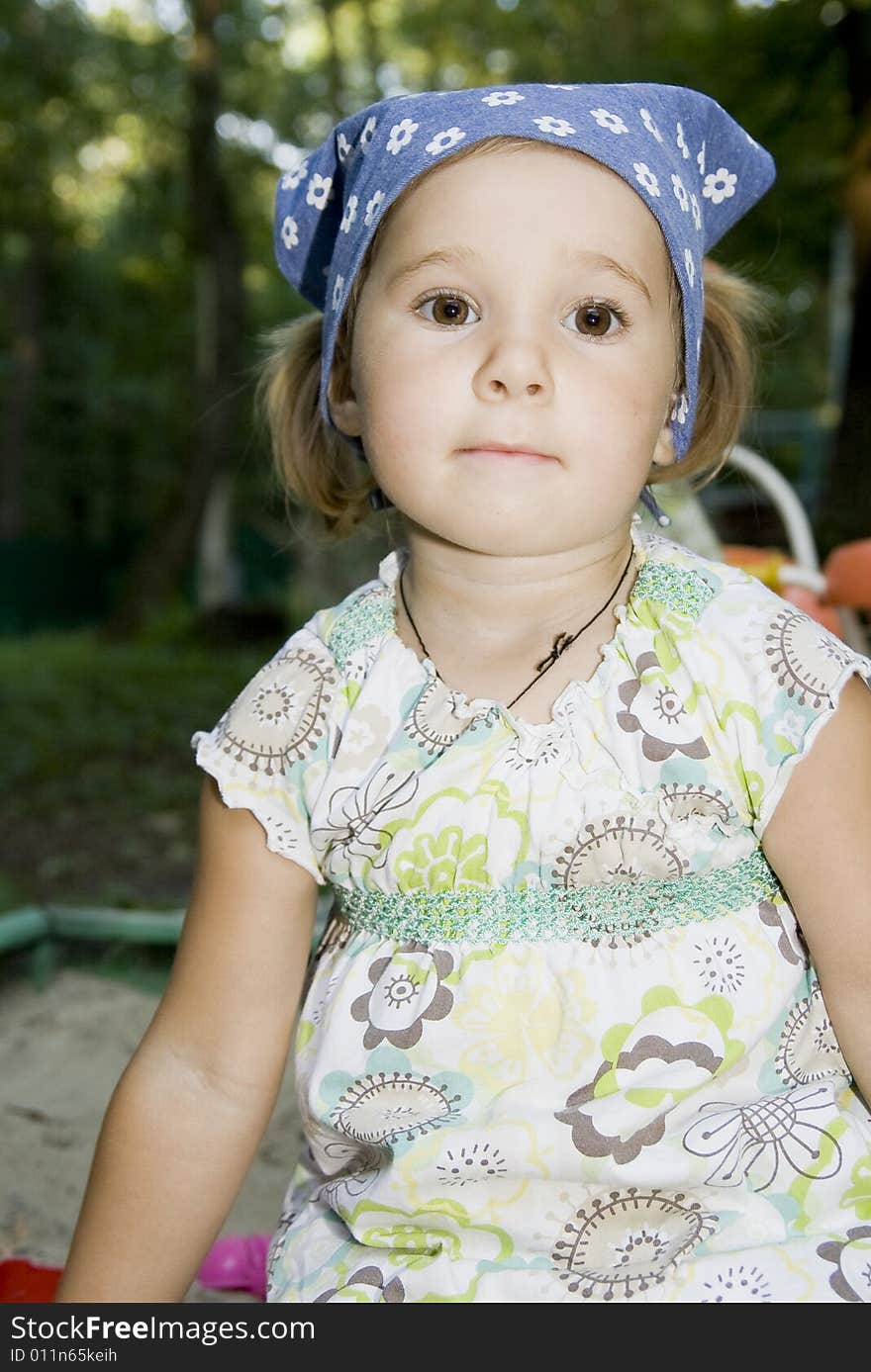 Portrait of little cute girl