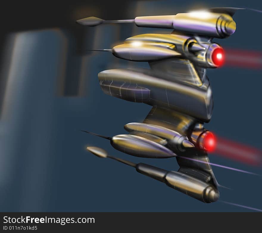 Spacecraft attacking