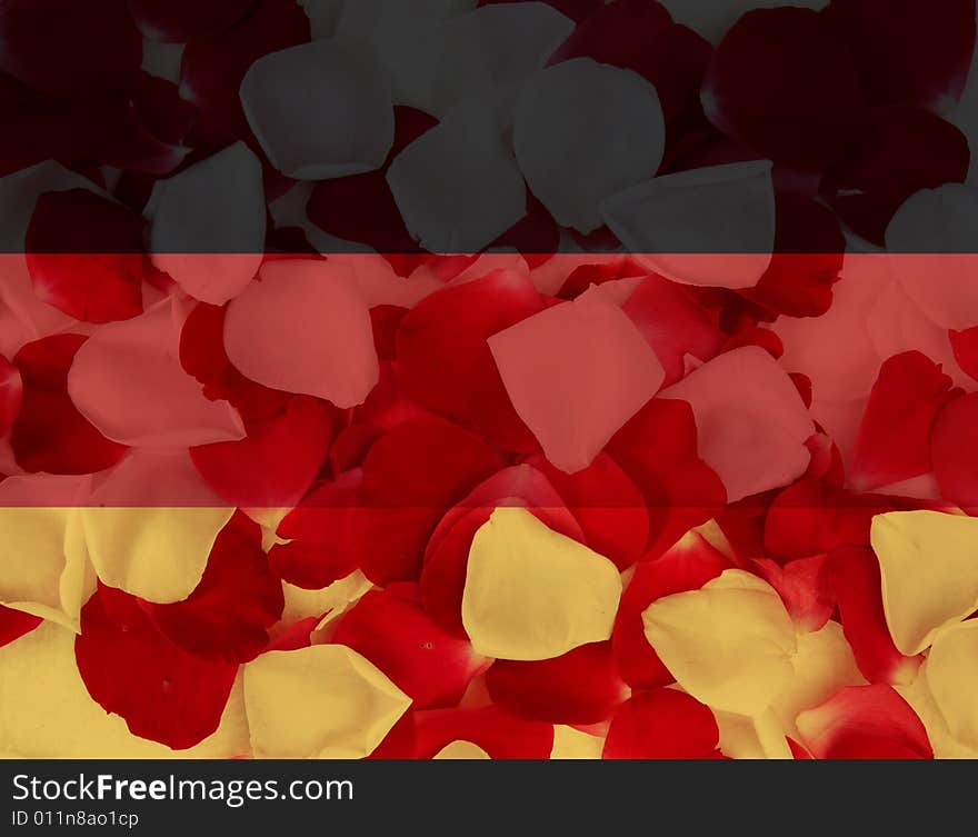 Germany Flag With Petal Texture