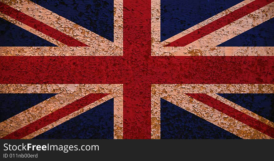 Rusty Flag Of Great Britain