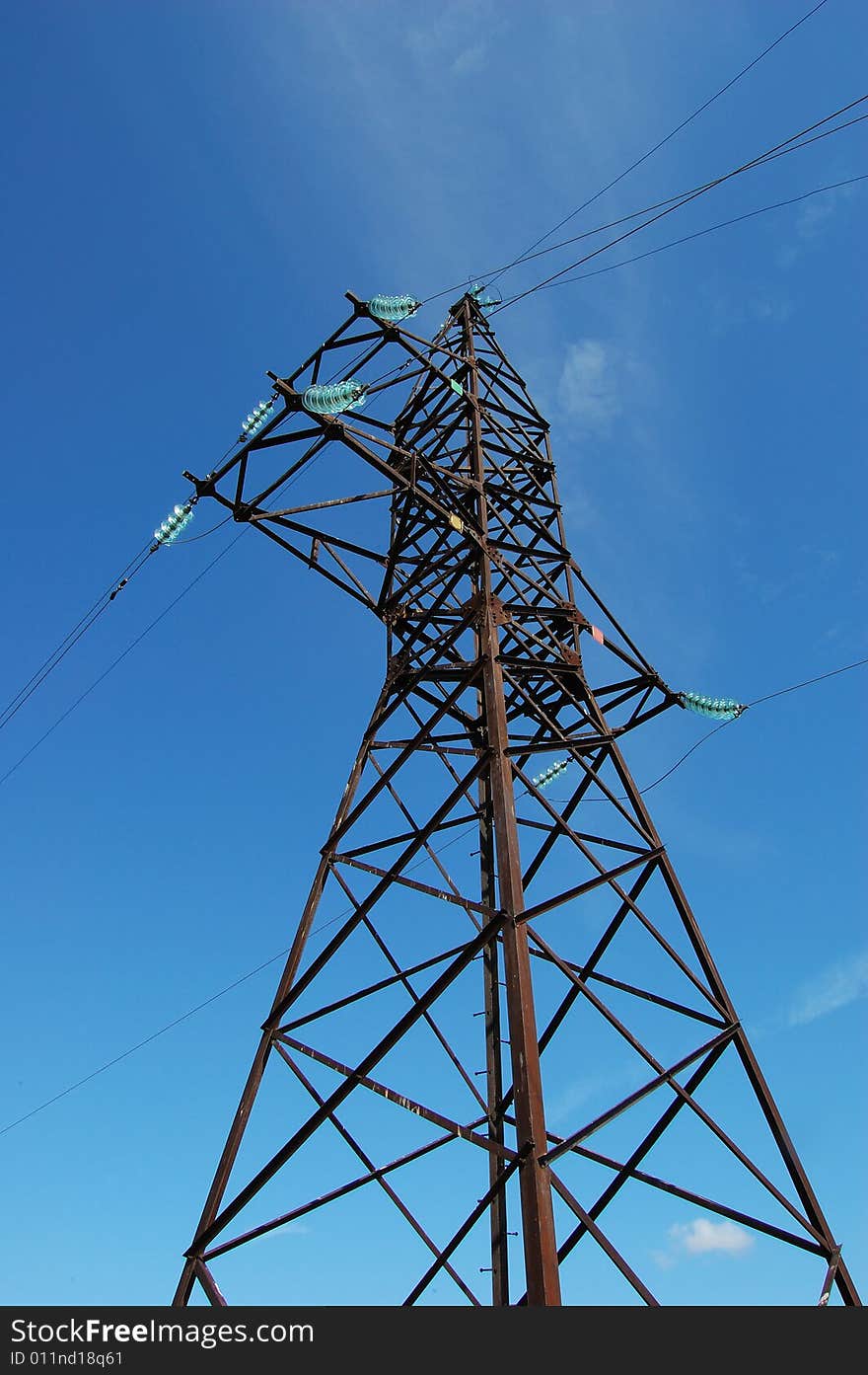 Detail of a power pole