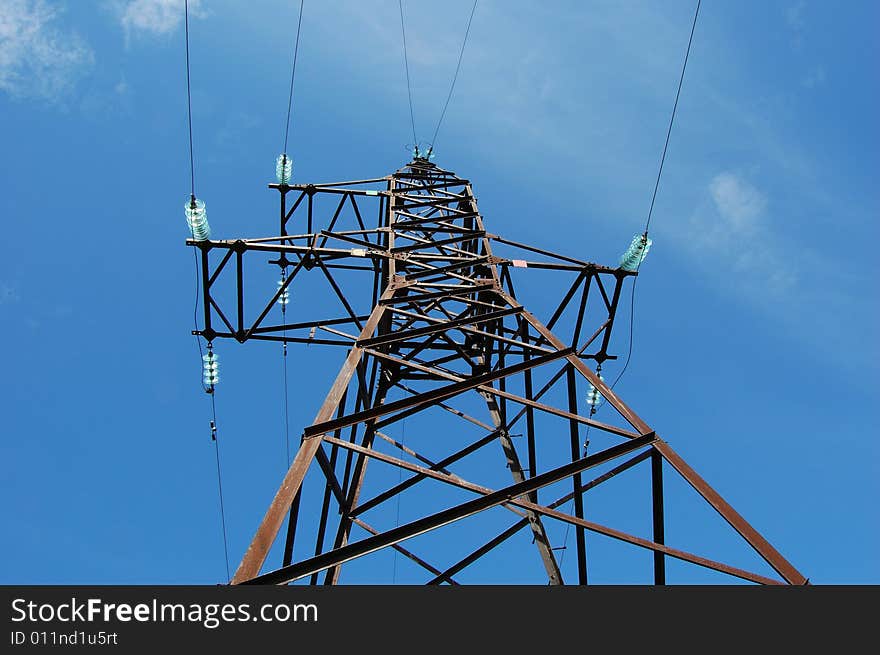 Detail of a power pole