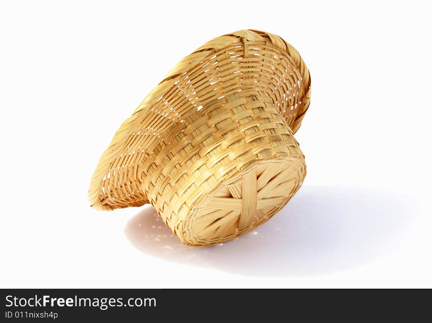 This is a close-up of a straw hat.