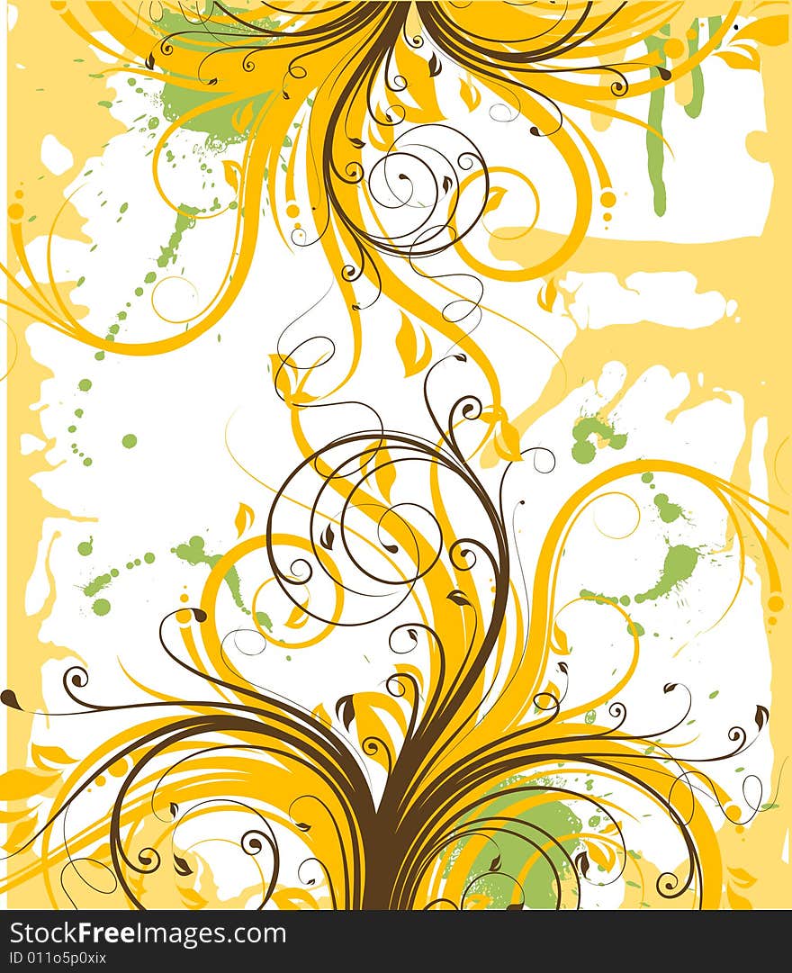 Abstract floral background. A vector format is added. Suits well for a postcard or background. Abstract floral background. A vector format is added. Suits well for a postcard or background