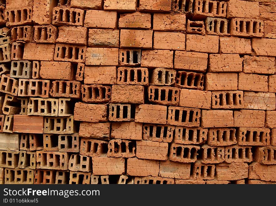 Old wall of brick, background, texture