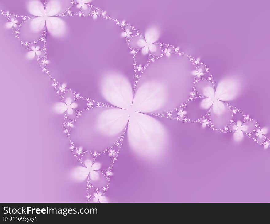 Beautiful flowers on a violet background